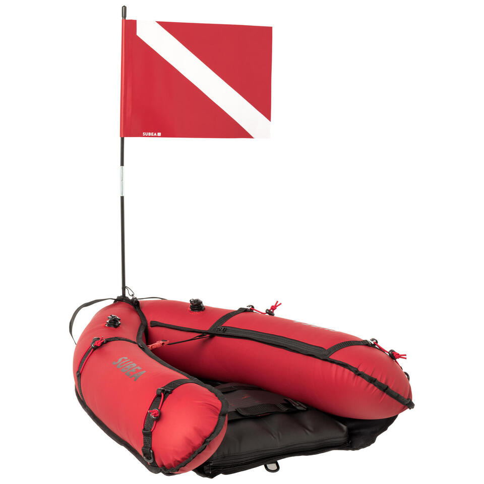 opblaasbare drijfplank voor harpoenduiken in vrije duik spf 500 - geen-categorie - #thinkmicro - swimpacking